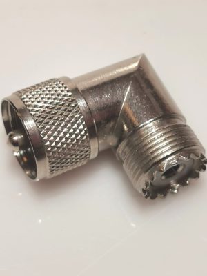 UHF moški v UHF ženski adapter-kotni  SO-239 v PL-259